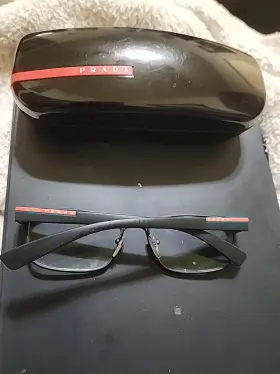 Dg0-1o1 Prada Vps50g Linea Rossa 55mm Matte Black Eyeglasses Frames Only Italy