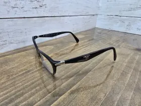 Zyy-101 Prada Eyeglasses Italy Vpr 15p 53 16 135 Hinged Black Clear Frames Only