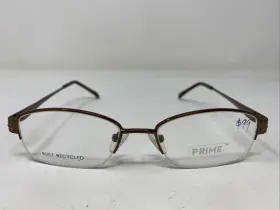 51-17-135 Prime P15606 C3-s Brown Metal Half Rim Eyeglasses Frame Hr10
