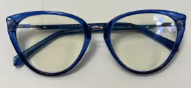 Priv Revaux 810036105682 Prive First Class C60 Womens Blue Cateye Eyeglass Frames Only 53 18 140