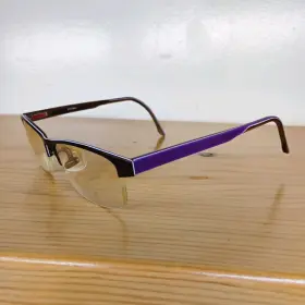 1398-5021-52-17-140 Prodesign Denmark Brown Purple Eyeglasses Frames 52-17-140 Japan And Case