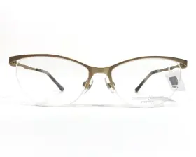 54-16-135 Prodesign Denmark C.2021 Eyeglasses Frames 3128 Matte Gold Cat Eye