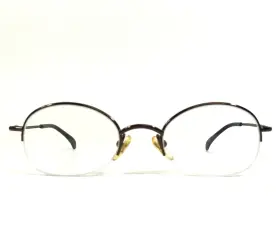 45-19-125 Proksch S M60-12 Vintage Prokschs Eyeglasses Frames Shiny Brown Round Half Rim