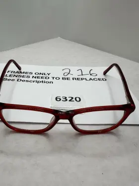 Pe0018ocos Puma 001 Eyeglasses Frame 52-15-135 Dark Red Crystal