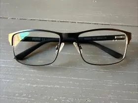 56-18-140 Puma Pe00270 001 Black Mens Rectangle Eyeglasses