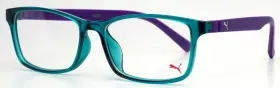 54-16-150 Puma Pe0038o 002 Teal Unisex Rectangle Full Rim Eyeglasses B 35