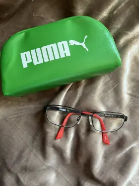 Puma Pj0011 Kids Eyeglasses Frame Boys Youth Pj00110c0s 5106-130 Black/red See Photos