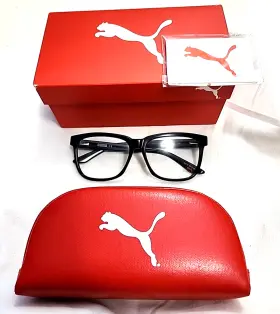Pu0051oa Puma 001 Black Unisex Square Eyeglasses 56-15 140 New Box Case Cloth