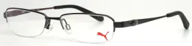 49-16-135 Puma Pu15364 Bk Black Girls Kids Rectangle Half Rim Eyeglasses B 25
