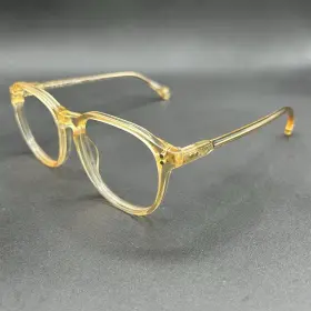 7950-102024-45.95 Raen Whidbey Keyhole Bridge Eyeglasses Frame Champagne 53-18-145 Handmade Used