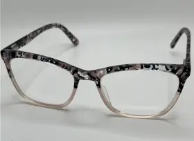 R1020 Rafaella Designer Tortoise Pink Blue Eyeglass Frames Plastic Semi Cat Eye