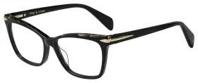 0807 Rag & Bone 716736130415 New And Rnb 3021 Black Eyeglasses With Dark Havana Trim 53/15/140
