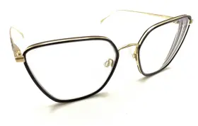 Rnb3028 Rag & Bone And Rhl Black Gold Eyeglasses Frames 56-17 140 Designer Women