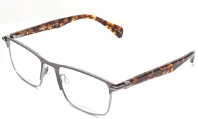 53-18-145 Rag & Bone Rnb7046 And Riw Rectangle Ruthenium Havana Eyeglasses Frames