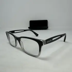 Ra7069 Ralph By Lauren Black Clear Ombre Wayfarer Eyeglasses 1448 53 18 135 W Case