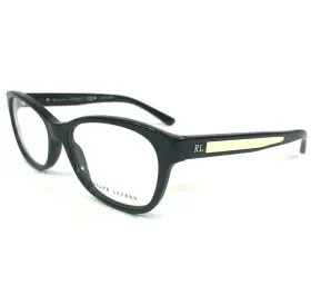 52-16-140 Ralph Lauren 053672609349 Eyeglasses Frames Rl 6155 5001 Black Gold Square Full Rim 52-16-140 Ralph Lauren 053672609349 Eyeglasses Frames Rl 6155 5001 Black Gold Square Full Rim
