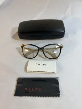 54-16-135 Ralph Lauren Ra5277 1001/3 Black Gold Eyeglasses With Case