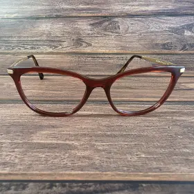 54-17-140 Ralph Lauren Ra7098 Brown Gold Cat Eye Eyeglasses Frames Womens