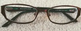 Rampage R179 R 179 Eyeglass Frame Plastic Metal Brown Woman Eyes Vision Used