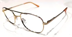 S145-fgn Randolph Engineering S145 Fgn Small Gold Pilot Eyeglasses Frame 52-21 145 Japan Excellent