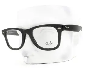 Ray-ban 053672808469 Wayfarer Ease Eyeglasses Glasses Rb 4340v 2000 Shiny Black 50mm With Case