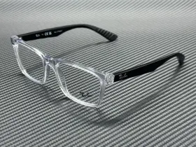Rx7025 Ray-ban 056262670088 5943 Transparent Square 55 Mm Unisex Eyeglasses