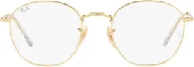 54-20-140 Ray-ban 056597643450 Rx6472f Rob Low Bridge Fit Round Glasses Demo Lens - Gold New