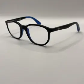 1619 Ray-ban 3862 Kids Rb Black On Blue 47-16 130 Square Eyeglasses Inch Frame Only