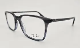 8254 Ray-ban 5421 Eyeglasses New Rb Color Grey Blue Striped Size 53 Mens