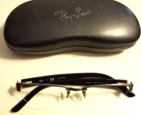 51-17-140 Ray-ban 6182 Rb 2509 Black/silver Half Rim Eyeglasses Frame With Case