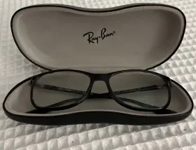 5206 Ray-ban 7024 Rayban Eyeglasses Optical Frames And Case Black Clamshell Rb