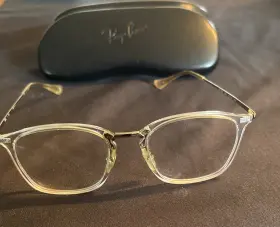 52-20-150 Ray-ban 7164 Eyeglasses Rb 2001 Silver And Clear With Hard Case