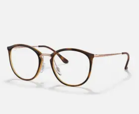 5687 Ray-ban 740224365454 Rb 7140 Havana Copper Authentic Eyeglasses Rx 49-20-150mm Brand New