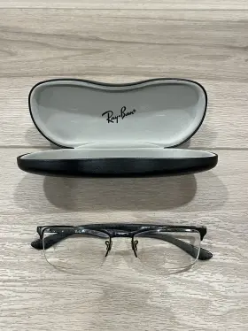 Rb8413 Ray-ban 8413 2503 Eyeglass Frame Half Rim Rectangular Carbon Fiber 54 18 145mm