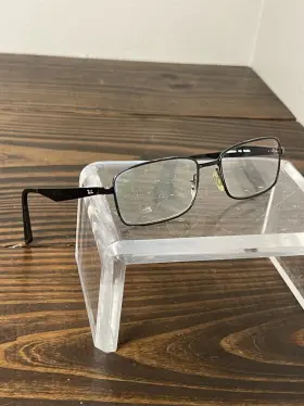 Ram6500aa-rc002 Ray-ban Unisex Polished Black Metal Full Rim Eyeglasses Frame