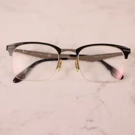 Rb-6360 Ray-ban Eyeglasses Mens Ladies Oval Black Silver Half Rim Rb 6360 2861