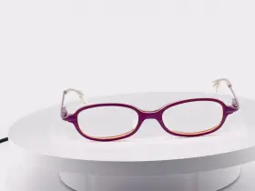 Rb1503 Ray Ban 3503 44/16/120 Purple Orange Oval Glasses Frames Only