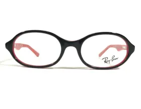 Ray-ban Rb1526 Ray-ban 3573 Kids Eyeglasses Frames Black Red Oval Full Rim 45-16-120