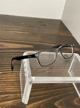 Rb1531-3529 Ray-ban Optics Kids Polished Black On Transparent Eyeglasses Frame