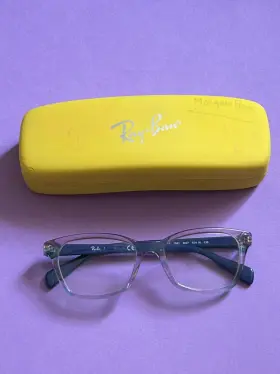 48-16-130 Ray-ban Rb1591 Girls 3807 Eyeglasses Blue Purple Rectangular Frames