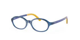 47-15-140 Ray-ban Rb1616d Kids Eyeglass Frames Blue Yellow Demo Lens New With Case