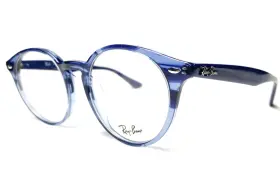 47-21-145 Ray-ban Rb2180-v Rb 2180-v 5572 Navy Blue Authentic Round Eyeglasses Rx Mm New