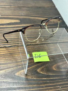 Rb3016-w0366 Ray-ban Clubmaster Unisex Polished Tortoise Gold Eyeglasses Frame