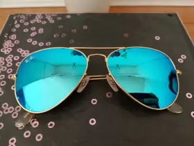 Rb3026 Ray-ban Classic Large Aviator 3026 Gold Blue Mirror