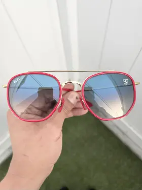 Rb3748-m Ray-ban New Ferrari Scuderia 3748 Gold Red Size 54/21 Case Included
