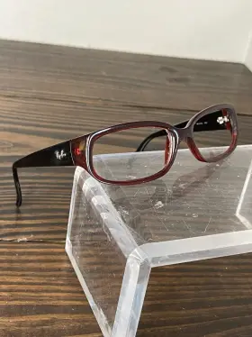 Rb4055-660 Ray-ban Womens Burgundy/black Full Rim Rectangular Eyeglasses Frame