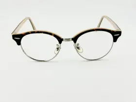 Rb4246v Ray-ban 5239 Brown Silver Clubmaster Eyeglasses Frame 49-19 140 Sr