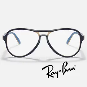 55-15-140 Ray-ban Rb4355v Rayban Eyeglasses - Polished Blue 8134 New
