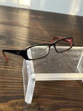 Rb5063-2181 Ray-ban Unisex Polished Black Full Rim Rectangular Eyeglasses Frame