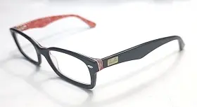 Ray-ban Rb5206 2479 Parts Broken Black Red Rectangle Eyeglasses 52-18 140 Read